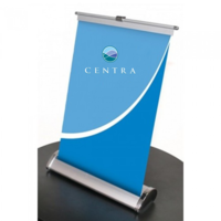 Breeze Tabletop Banner Stand with Vinyl Graphic