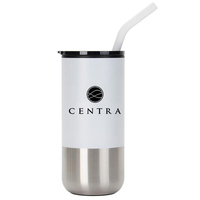 16 oz. Tumbler w/ Stainless Steel Straw & Plastic Liner